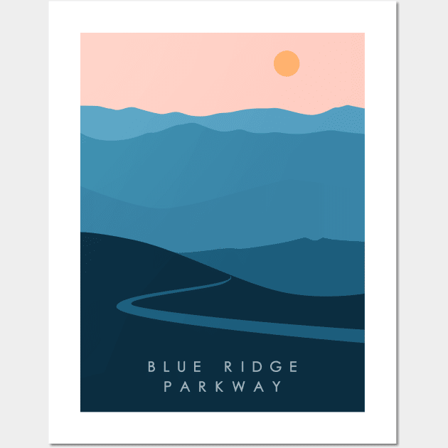 Blue Ridge Parkway Mountain Wall Art by Zakaria Azis